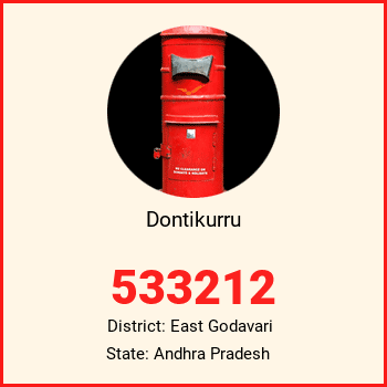 Dontikurru pin code, district East Godavari in Andhra Pradesh
