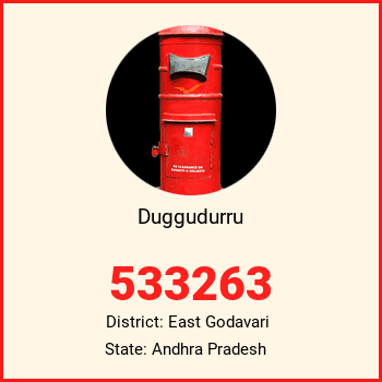 Duggudurru pin code, district East Godavari in Andhra Pradesh