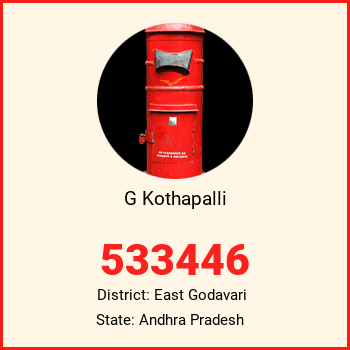 G Kothapalli pin code, district East Godavari in Andhra Pradesh