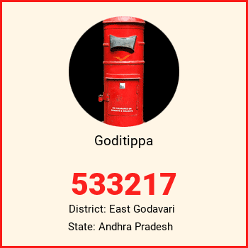 Goditippa pin code, district East Godavari in Andhra Pradesh