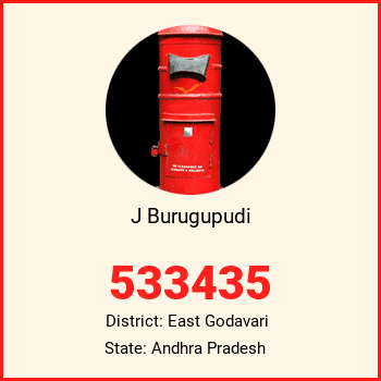 J Burugupudi pin code, district East Godavari in Andhra Pradesh