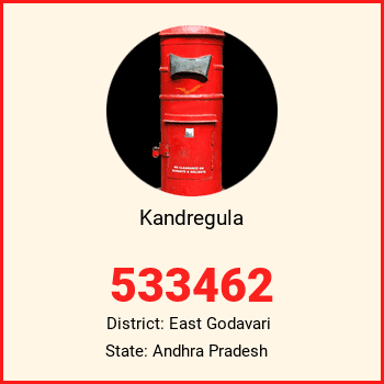 Kandregula pin code, district East Godavari in Andhra Pradesh