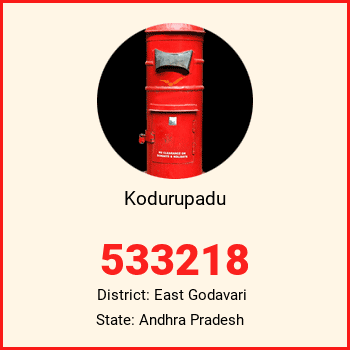 Kodurupadu pin code, district East Godavari in Andhra Pradesh