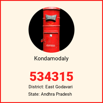 Kondamodaly pin code, district East Godavari in Andhra Pradesh