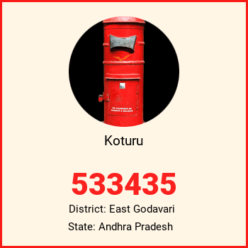 Koturu pin code, district East Godavari in Andhra Pradesh