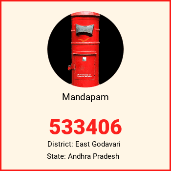 Mandapam pin code, district East Godavari in Andhra Pradesh