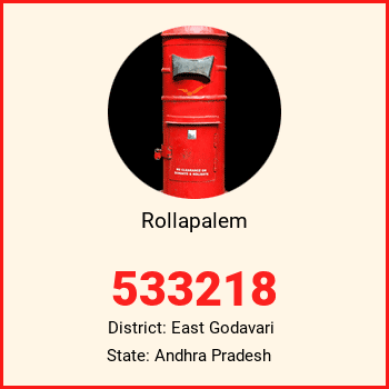 Rollapalem pin code, district East Godavari in Andhra Pradesh