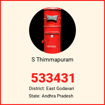 S Thimmapuram pin code, district East Godavari in Andhra Pradesh