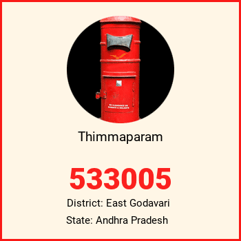 Thimmaparam pin code, district East Godavari in Andhra Pradesh