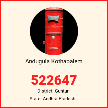 Andugula Kothapalem pin code, district Guntur in Andhra Pradesh