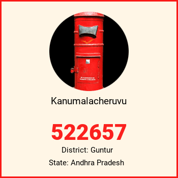 Kanumalacheruvu pin code, district Guntur in Andhra Pradesh