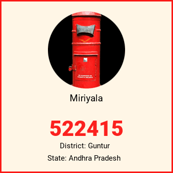 Miriyala pin code, district Guntur in Andhra Pradesh