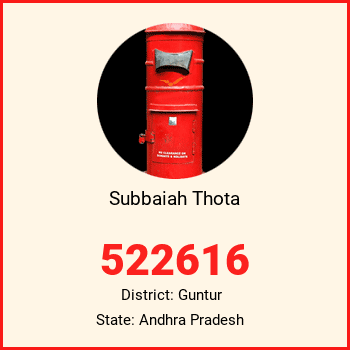 Subbaiah Thota pin code, district Guntur in Andhra Pradesh