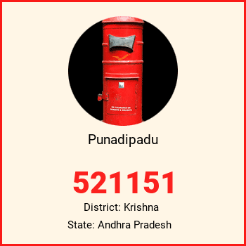 Punadipadu pin code, district Krishna in Andhra Pradesh