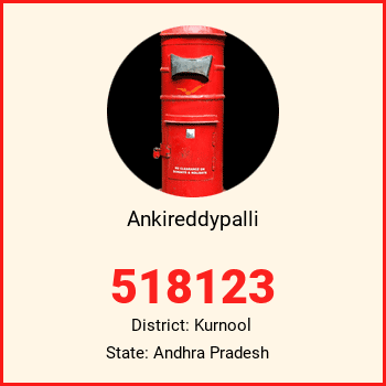 Ankireddypalli pin code, district Kurnool in Andhra Pradesh