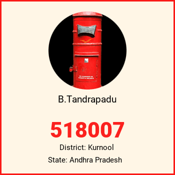 B.Tandrapadu pin code, district Kurnool in Andhra Pradesh