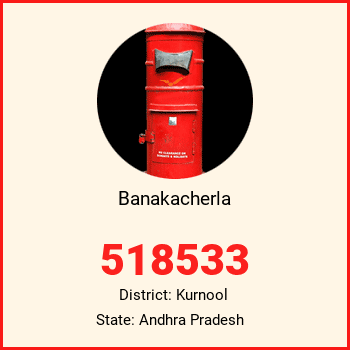 Banakacherla pin code, district Kurnool in Andhra Pradesh