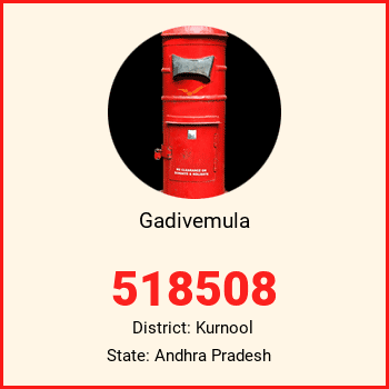 Gadivemula pin code, district Kurnool in Andhra Pradesh