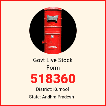 Govt Live Stock Form pin code, district Kurnool in Andhra Pradesh