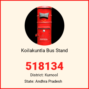 Koilakuntla Bus Stand pin code, district Kurnool in Andhra Pradesh
