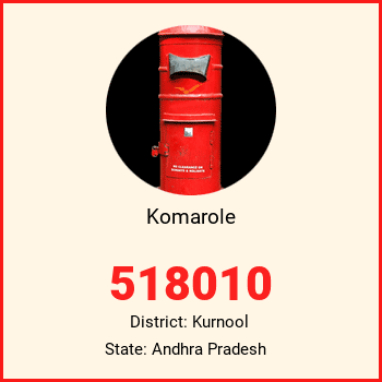 Komarole pin code, district Kurnool in Andhra Pradesh