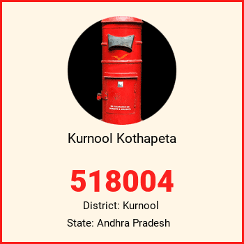 Kurnool Kothapeta pin code, district Kurnool in Andhra Pradesh