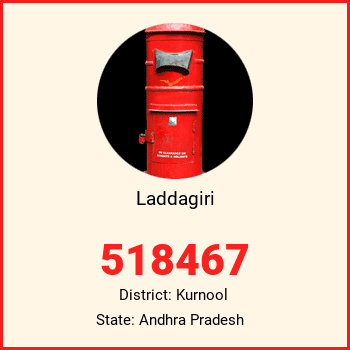 Laddagiri pin code, district Kurnool in Andhra Pradesh
