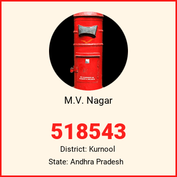 M.V. Nagar pin code, district Kurnool in Andhra Pradesh