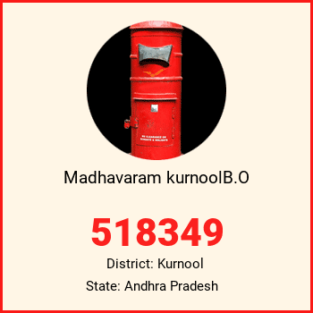 Madhavaram kurnoolB.O pin code, district Kurnool in Andhra Pradesh