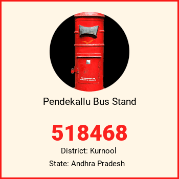 Pendekallu Bus Stand pin code, district Kurnool in Andhra Pradesh