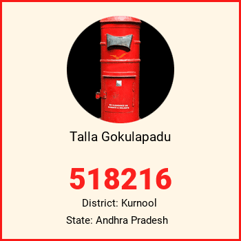 Talla Gokulapadu pin code, district Kurnool in Andhra Pradesh
