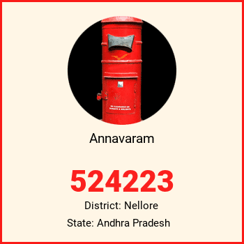 Annavaram pin code, district Nellore in Andhra Pradesh