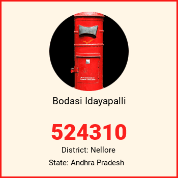 Bodasi Idayapalli pin code, district Nellore in Andhra Pradesh