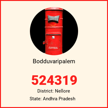 Bodduvaripalem pin code, district Nellore in Andhra Pradesh