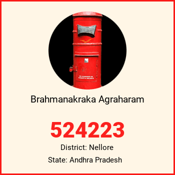 Brahmanakraka Agraharam pin code, district Nellore in Andhra Pradesh