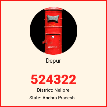Depur pin code, district Nellore in Andhra Pradesh