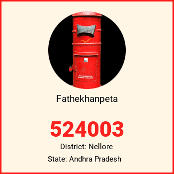 Fathekhanpeta pin code, district Nellore in Andhra Pradesh