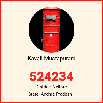 Kavali Mustapuram pin code, district Nellore in Andhra Pradesh