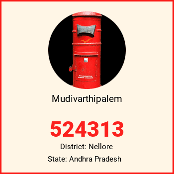 Mudivarthipalem pin code, district Nellore in Andhra Pradesh