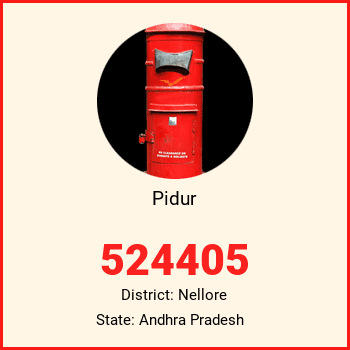 Pidur pin code, district Nellore in Andhra Pradesh