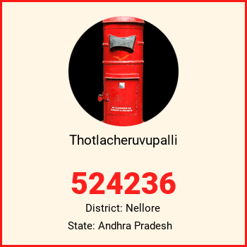 Thotlacheruvupalli pin code, district Nellore in Andhra Pradesh