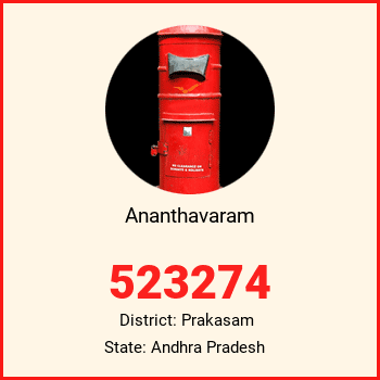 Ananthavaram pin code, district Prakasam in Andhra Pradesh