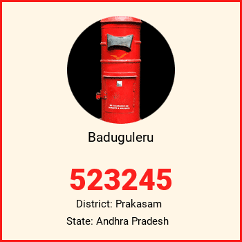 Baduguleru pin code, district Prakasam in Andhra Pradesh