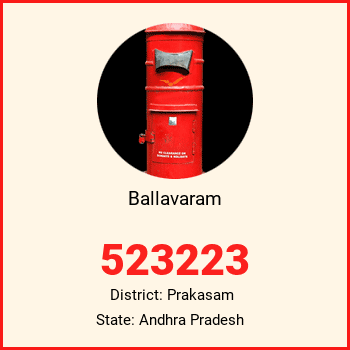 Ballavaram pin code, district Prakasam in Andhra Pradesh