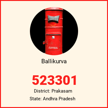 Ballikurva pin code, district Prakasam in Andhra Pradesh