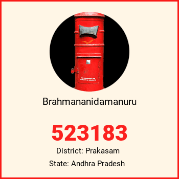 Brahmananidamanuru pin code, district Prakasam in Andhra Pradesh