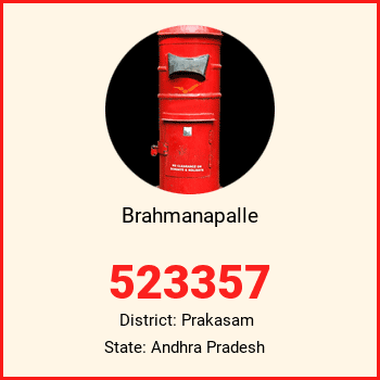 Brahmanapalle pin code, district Prakasam in Andhra Pradesh