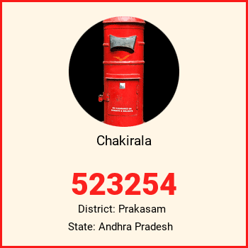 Chakirala pin code, district Prakasam in Andhra Pradesh