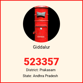 Giddalur pin code, district Prakasam in Andhra Pradesh