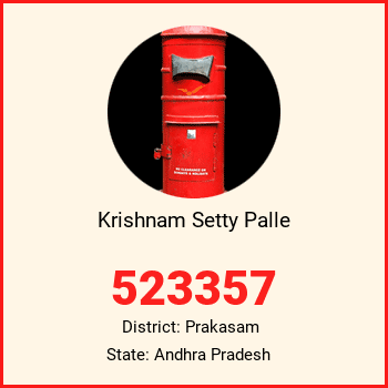 Krishnam Setty Palle pin code, district Prakasam in Andhra Pradesh